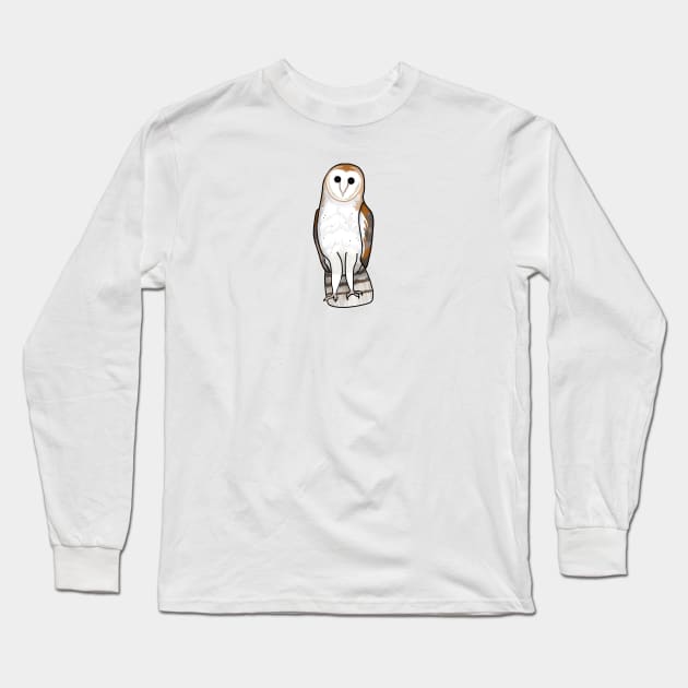 Beautiful Barn Owl (Very Small Print) Long Sleeve T-Shirt by Aeriskate